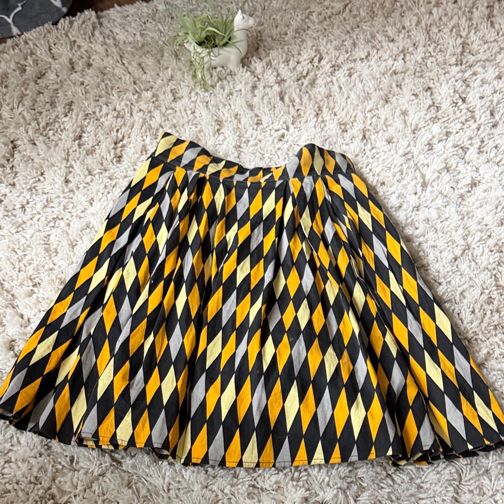 Vibrant Diamond Pattern 2017 Fall Laura Byrnes A-Line Skirt - Picture 6 of 9